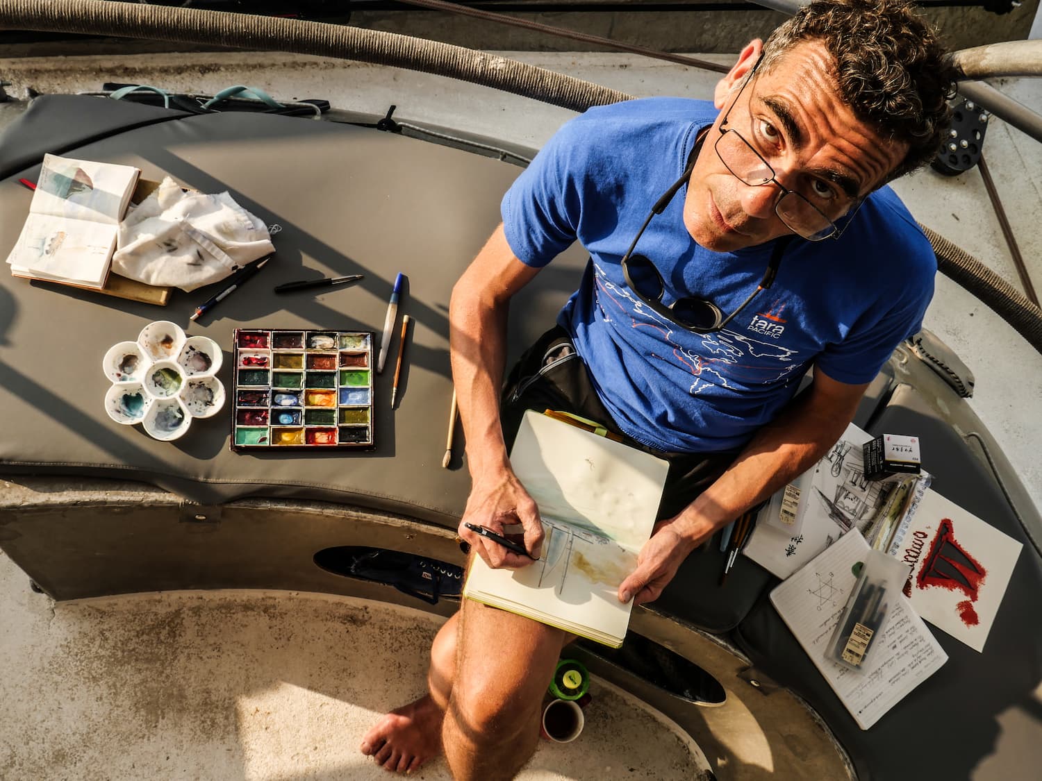 Christian Cailleaux : artiste en résidence sur Tara