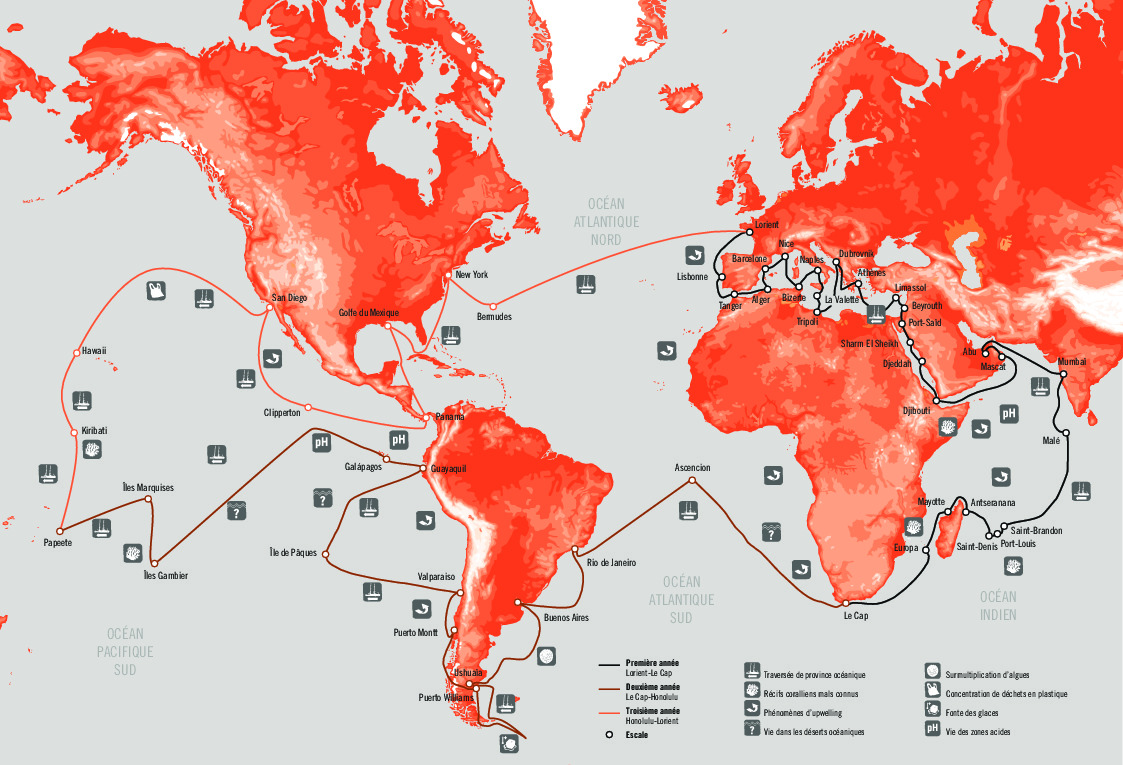 Carte de l'expédition Tara Oceans
