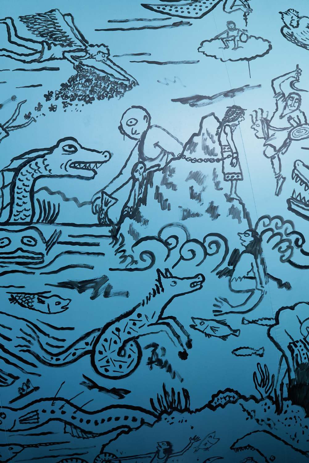 les dessins sur le corps de notre Kaiju racontent les nouveaux mythes de notre monde marin.