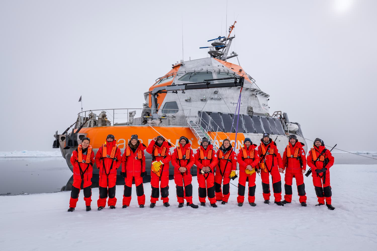 L’équipage de Tara Polar Station ©Maéva Bardy